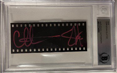 Christian Slater Autographed Signed 3.5x1.25 Filmstrip Cut Signature- BAS/Beckett Encapsulated (Actor/Producer) 