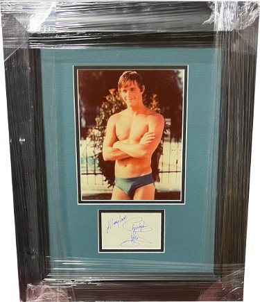 Christopher Atkins 3x4.5 Index Cut Sig/8x10 Photo Premium Custom Framing (16x20) All My Love (Blue Lagoon/Dallas/Pirate Movie)