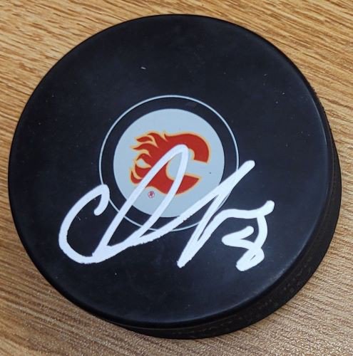 Christopher Tanev Autographed Signed Calgary Flames Hockey Puck - Autographs