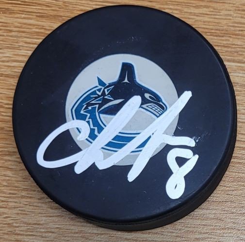 Christopher Tanev Autographed Signed Vancouver Canucks Hockey Puck - Autographs