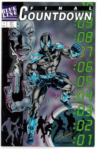 Chuck Angell/Larry Underwood Dual Autographed Signed 1994 Blue Line Final Countdown #1 Comic COA 