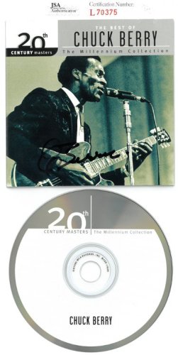 Chuck Berry Autographed Signed 1999 The Best of Chuck Berry Album Cover w/ CD & Case- JSA #L70375 (The Mellennium Collection) 