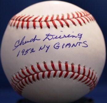 Chuck Diering Autographed Signed "1954 Mvo" Official American League Baseball - Autographs