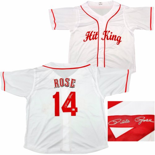 Cincinnati Reds Pete Rose Autographed Signed White Jersey Pr Holo #202356 