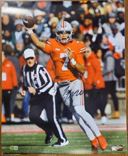 CJ Stroud Ohio State Buckeyes 16-2 16x20 Autographed Signed Photo - Beckett Authentic 