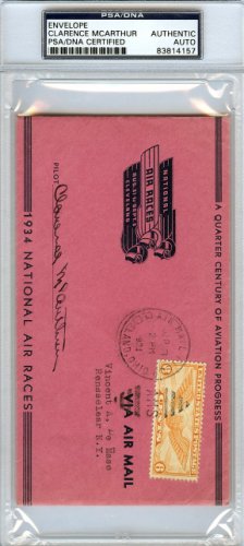 Clarence Mcarthur Autographed Signed Envelope PSA/DNA 