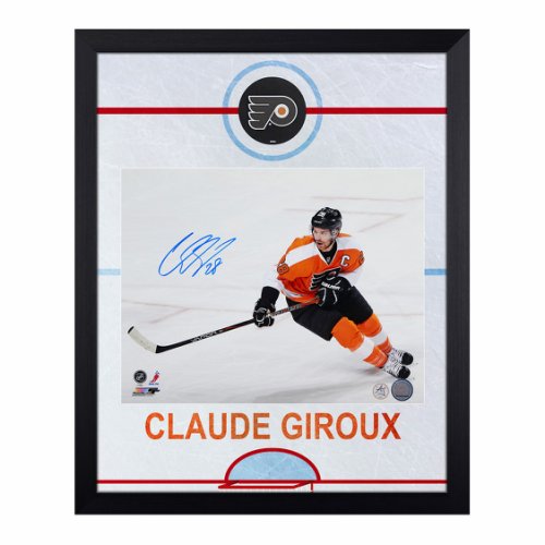 Claude Giroux Autographed Signed Philadelphia Flyers Graphic Rink 19x23 Frame