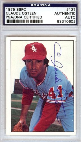 Claude Osteen Autographed 1975 Sspc Card #137 Chicago White Sox PSA/DNA