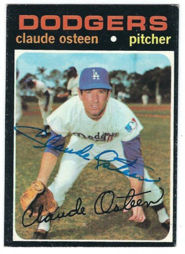 Claude Osteen Autographed Signed Los Angeles Dodgers 1971 Topps Card - Autographs
