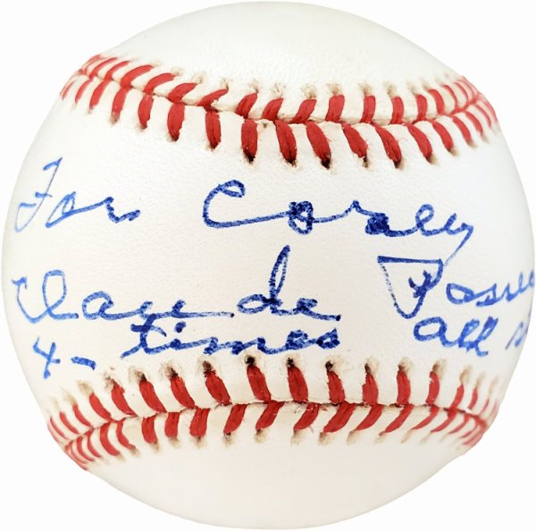 Claude Passeau Autographed Signed Official Nl Baseball Pittsburgh Pirates, Chicago Cubs "For Corey 4-Time All Star" PSA/DNA 