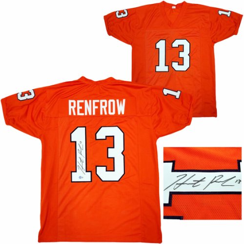 Clemson Tigers Hunter Renfrow Autographed Orange Jersey Beckett Beckett Qr #205669