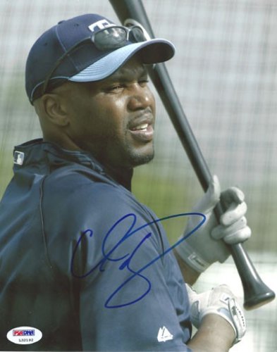 Cliff Floyd Autographed 8X10 Photo Tampa Bay Devil Rays PSA/DNA