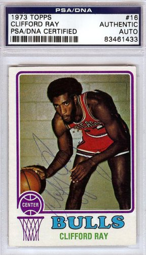 Clifford Ray Autographed 1973 Topps Card #16 Chicago Bulls PSA/DNA