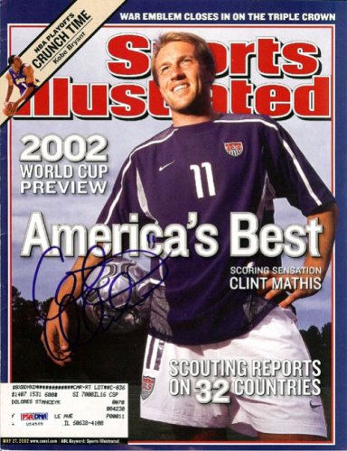 Clint Mathis Autographed Magazine Cover Team Usa PSA/DNA