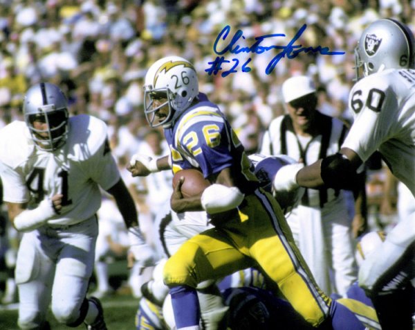 Clinton Jones Autographed Signed 8X10 San Diego Chargers Photo - Autographs 