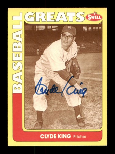 Clyde King Autographed Signed 1990 Swell Baseball Greats Card #51 Brooklyn Dodgers #189055 