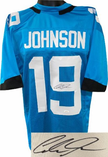 Collin Johnson Autographed Signed Jacksonville Teal Custom Stitched Pro Style Football Jersey XL- JSA Witnessed 