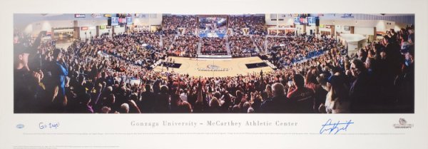 Corey Kispert Autographed Signed 13.5X40 Panoramic Photo Gonzaga Bulldogs "Go Zags" Mcs Holo #194797 