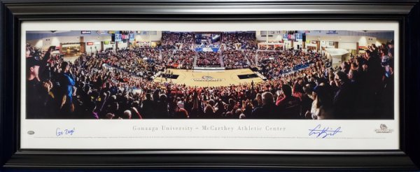 Corey Kispert Autographed Signed Framed Panoramic Photo Gonzaga Bulldogs "Go Zags" Mcs Holo #197173 