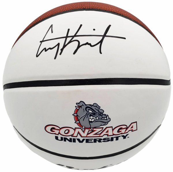 Corey Kispert Autographed Signed Gonzaga Bulldogs White Logo Basketball Mcs Holo #194801 