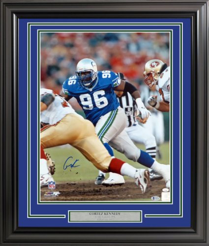 Cortez Kennedy Autographed Signed Framed 16X20 Photo Seattle Seahawks Beckett Beckett 