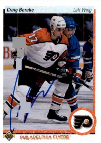 Craig Berube Autographed Signed 1990-91 UDA Philadelphia Flyers Hockey Card - Autographs