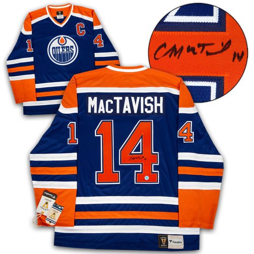 Craig MacTavish Autographed Signed Edmonton Oilers Fanatics Throwback Jersey