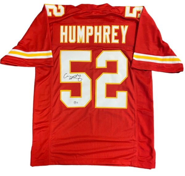 Creed Humphrey Autographed Signed Chiefs Red Custom XL Jersey- Beckett 