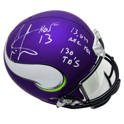Cris Carter Autographed Purple Pro-Style Jersey w/ HOF 13