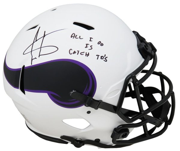 Cris Carter Autographed Signed Minnesota Vikings Lunar Eclipse Riddell Speed Authentic Helmet w/All I Do Is Catch TD's 