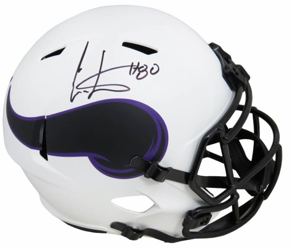 Cris Carter Autographed Signed Minnesota Vikings Lunar Eclipse White Matte Riddell Full Size Speed Replica Helmet 