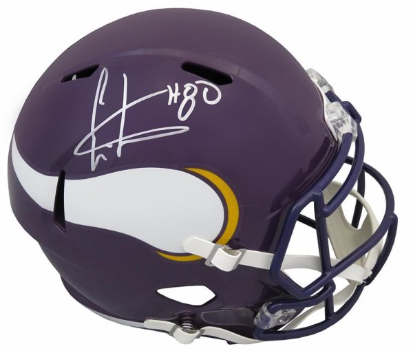 Cris Carter Autographed Signed Minnesota Vikings Throwback Riddell Full Size Speed Replica Helmet