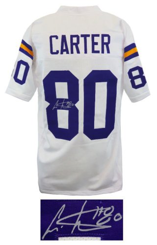 Cris Carter Autographed Signed White Throwback Custom Football Jersey 