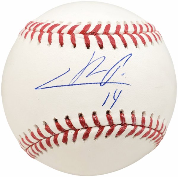 Cristian Pache Autographed Signed Official MLB Baseball Oakland A's "#14" Beckett 