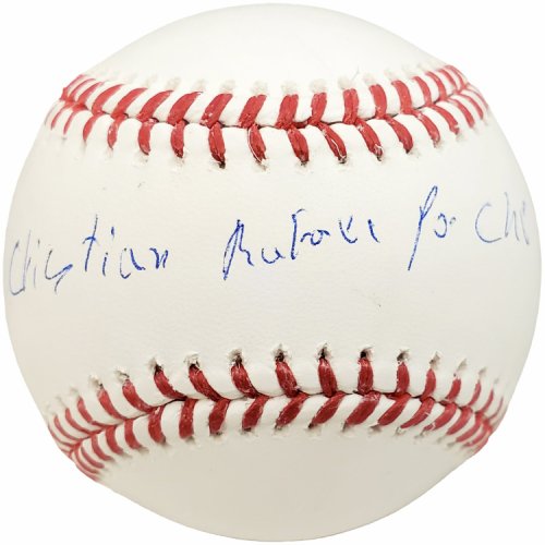Cristian Pache Autographed Signed Official MLB Baseball Oakland A's Full Name Beckett 