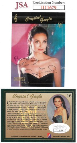 Crystal Gayle Autographed Signed 1992 Academy of Country Music Collect-A-Card #16 w/ Randy Love- JSA #II11679 