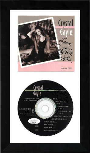 Crystal Gayle dual Autographed Signed Three Good Reasons Album CD Cover & CD 6.5x12 Custom Framing- JSA #GG08372 & #GG08373 