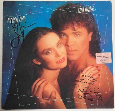 Crystal Gayle & Gary Morris dual Autographed Signed 1987 What If We Fall In Love? LP Album Cover Only (Warner Bros. Records) 