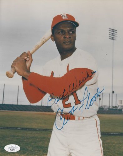 Curt Flood Autographed Signed 8X10 St. Louis Cardinals Photo JSA - Autographs