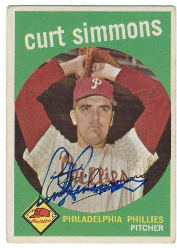 Curt Simmons Autographed Signed 1959 Topps Card - Autographs
