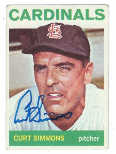 Curt Simmons Autographed Signed 1964 Topps Card - Autographs