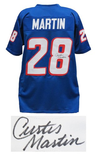 Curtis Martin Autographed Signed Blue Throwback Custom Football Jersey 
