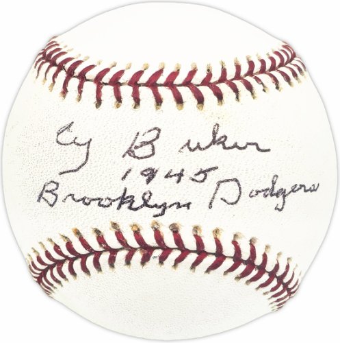 Cy Buker Autographed Signed Official MLB Baseball Brooklyn Dodgers "1945 Brooklyn Dodgers" Beckett Beckett Qr #Bm25903 