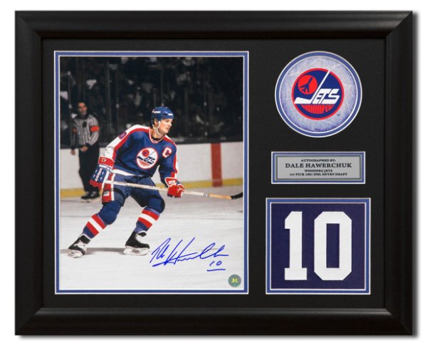 Dale Hawerchuk Autographed Signed Winnipeg Jets Game Day Number 20x24 Frame