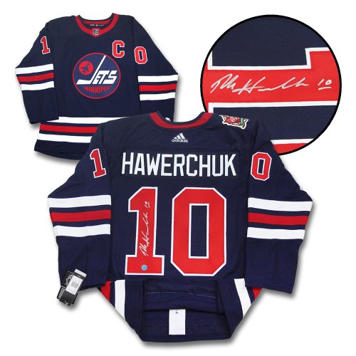 Dale Hawerchuk Winnipeg Jets Autographed Signed Blue Retro Adidas Jersey