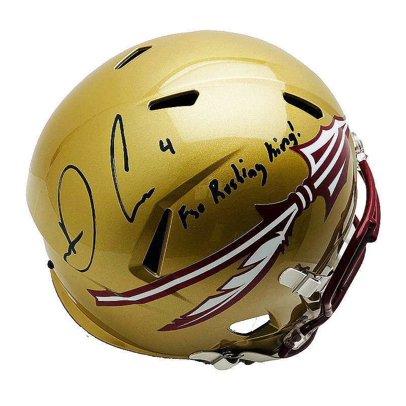 Dalvin Cook FSU Autographed Signed F/S Speed Rep Helmet - Inscription FSU Rushing King - JSA 