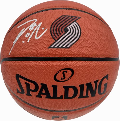 Damian Lillard Autographed Signed Official Spalding Indoor/Outdoor Logo Basketball Portland Trail Blazers Beckett Beckett 