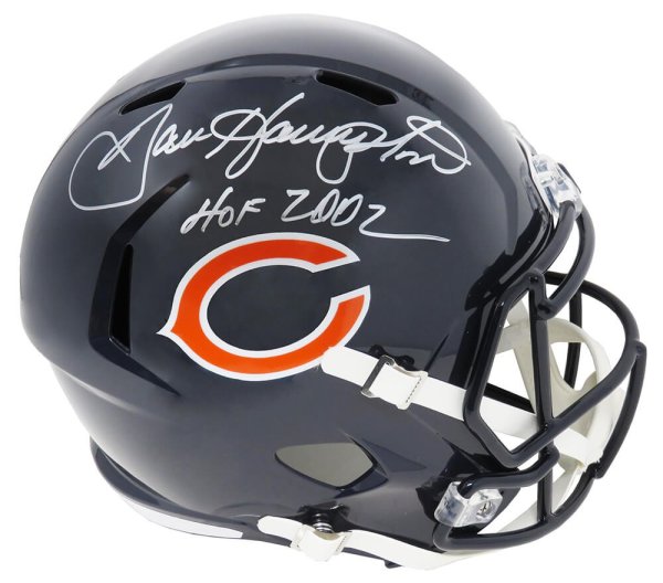 Dan Hampton Autographed Signed Chicago Bears Riddell Full-Size Speed Replica Helmet w/HOF 2002 