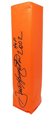 Dan Hampton Signed Orange Endzone Football Pylon w/HOF 2002