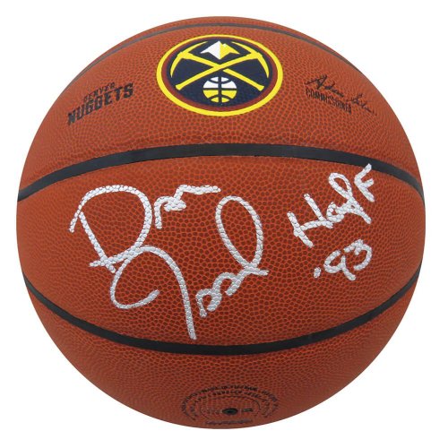 Dan Issel Autographed Signed Wilson Denver Nuggets Logo NBA Basketball w/HOF'93 